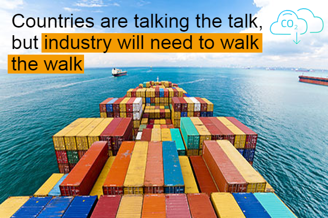 reduce carbon emissions, countries talk the talk, industry needs to walk the walk